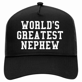 Worlds Greatest Nephew Birthday Gift Retro Adult 5 Panel Mesh Trucker Hat