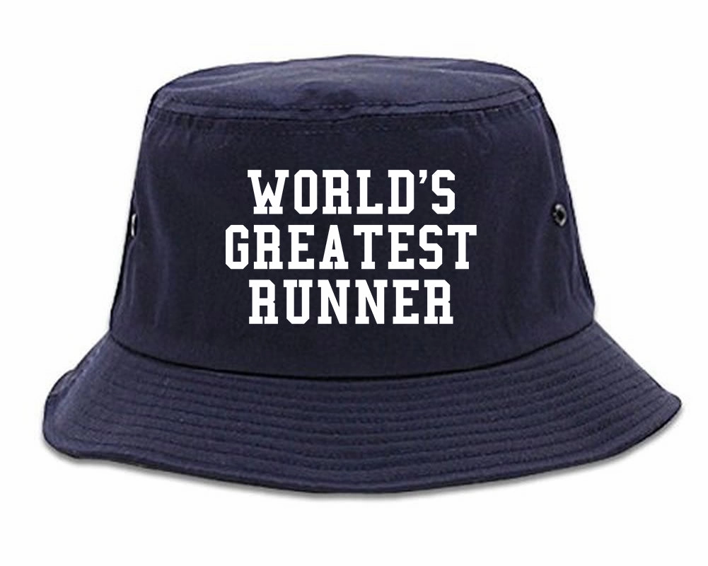 Worlds Greatest Runner Funny Fitness Mens Bucket Hat