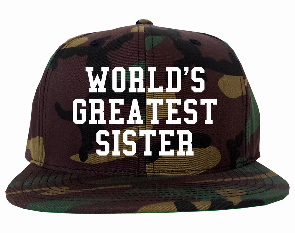 Worlds Greatest Sister Birthday Gift Mens Snapback Hat