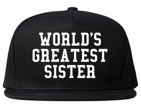 Worlds Greatest Sister Birthday Gift Mens Snapback Hat