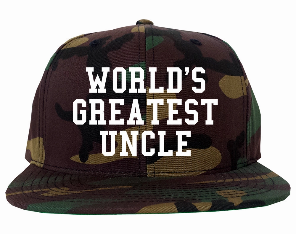 Worlds Greatest Uncle Birthday Gift Mens Snapback Hat