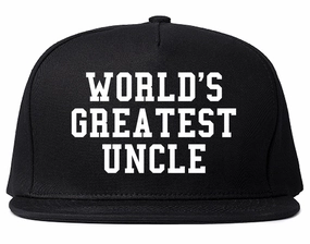 Worlds Greatest Uncle Birthday Gift Mens Snapback Hat