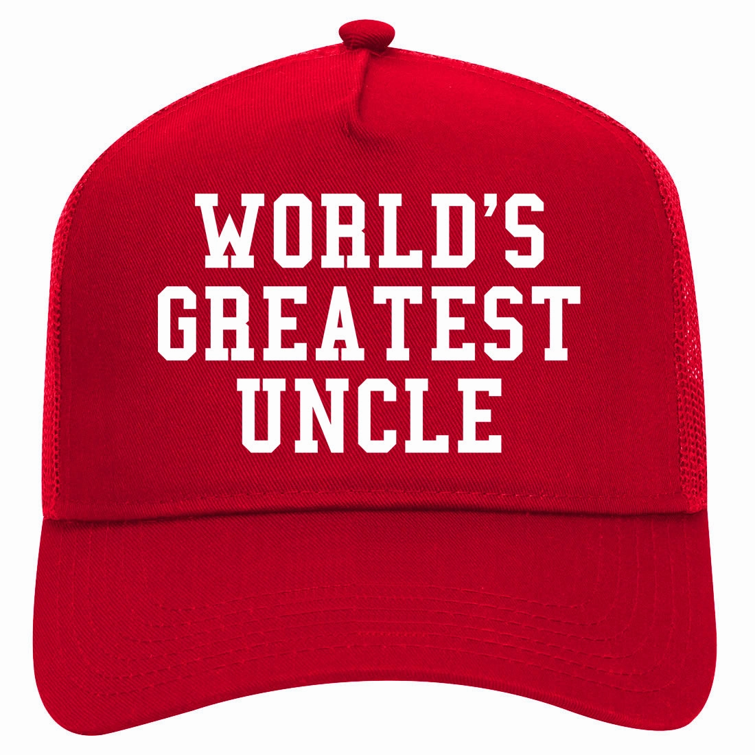 Worlds Greatest Uncle Birthday Gift Retro Adult 5 Panel Mesh Trucker Hat