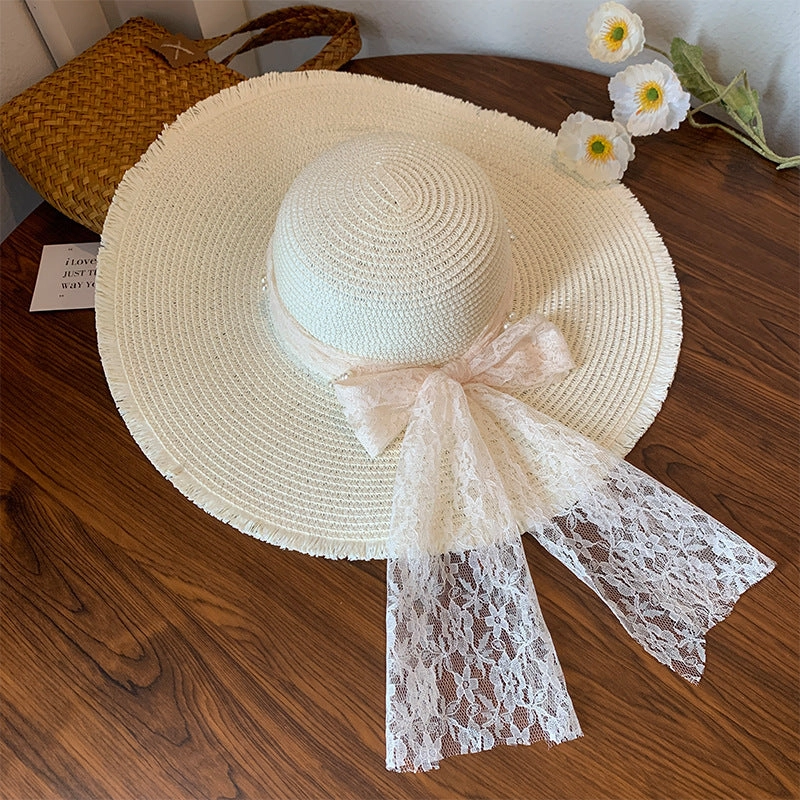 Woven French Style Wide Brim Straw Hat