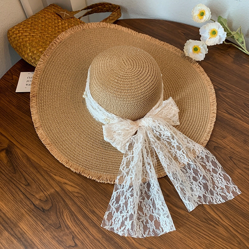 Woven French Style Wide Brim Straw Hat