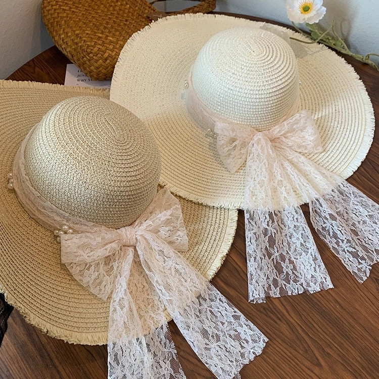 Woven French Style Wide Brim Straw Hat