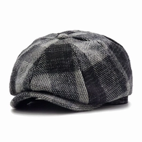 Yankton Plaid Wool Newsboy Cap