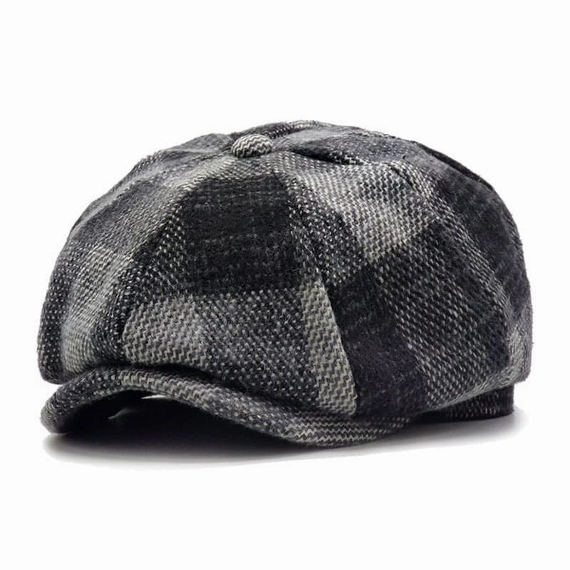Yankton Plaid Wool Newsboy Cap