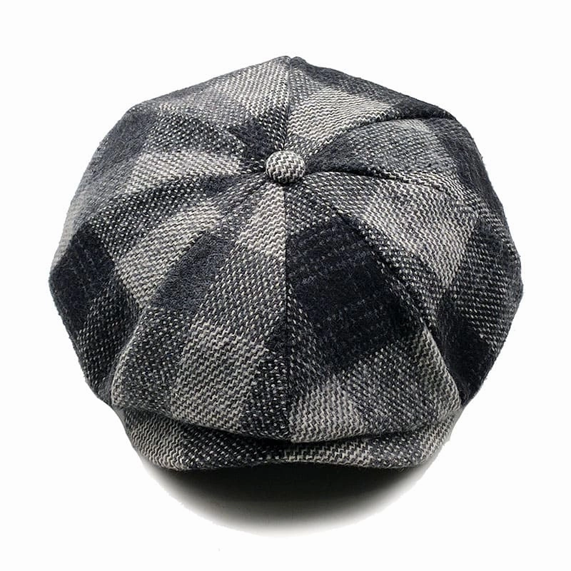 Yankton Plaid Wool Newsboy Cap