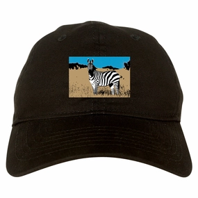 Zebra Artwork Wildlife Mens Dad Hat Baseball Cap