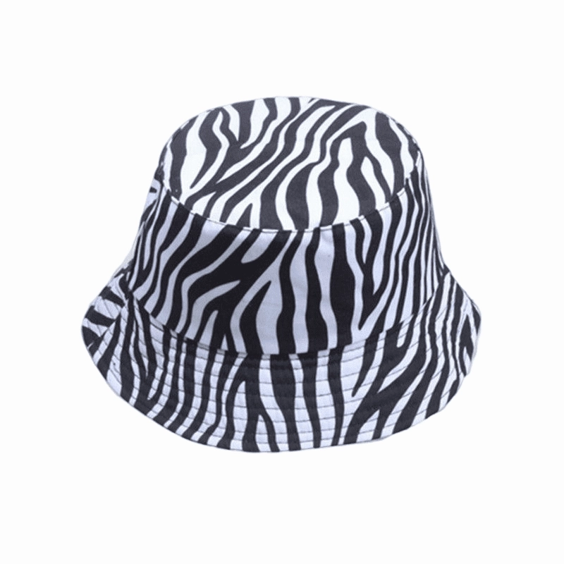Zebra Striped Bucket Hat