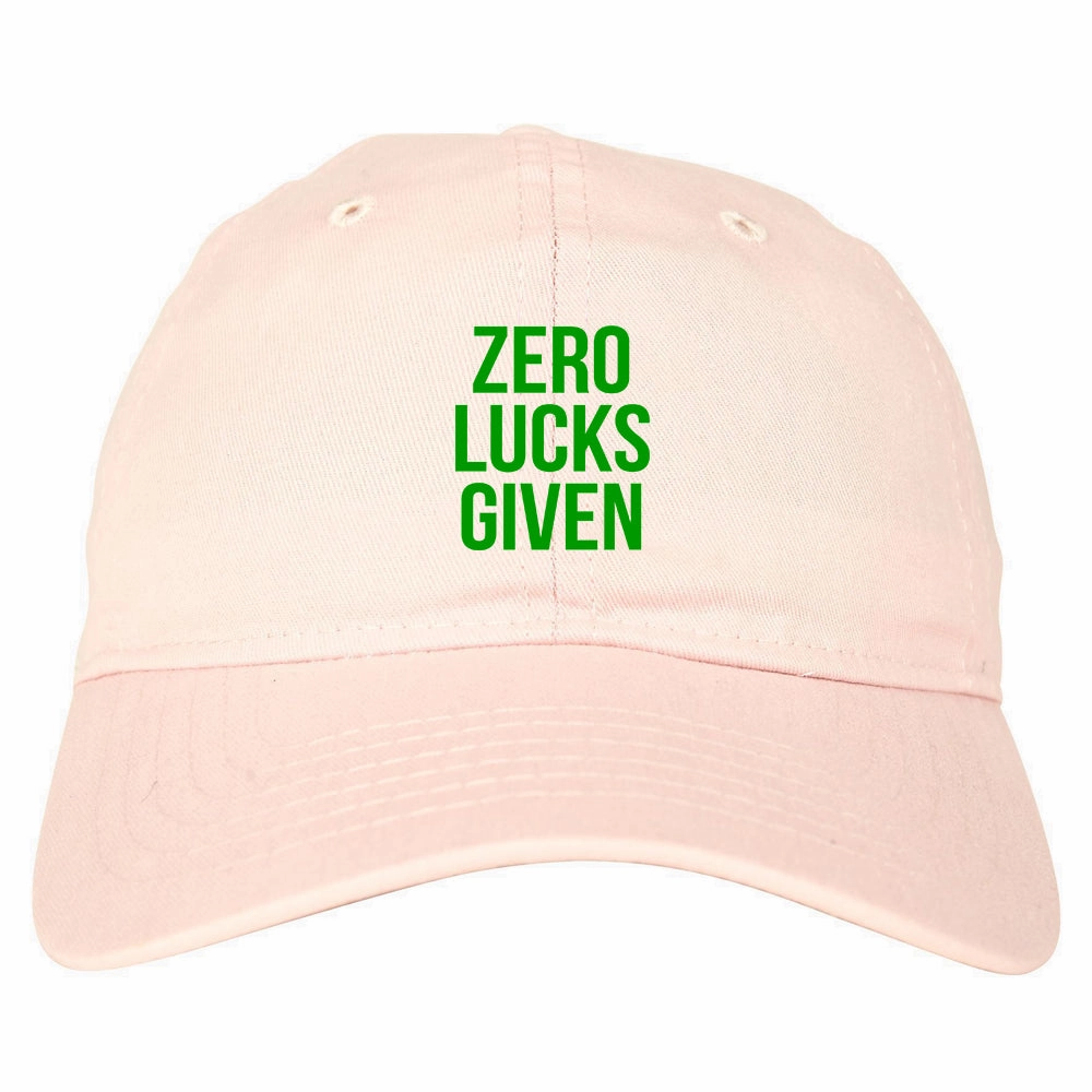 Zero Lucks Given Funny St Patricks Day Mens Dad Hat