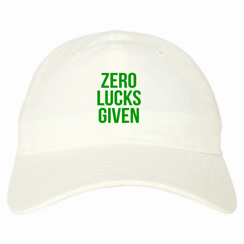 Zero Lucks Given Funny St Patricks Day Mens Dad Hat
