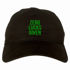 Zero Lucks Given Funny St Patricks Day Mens Dad Hat