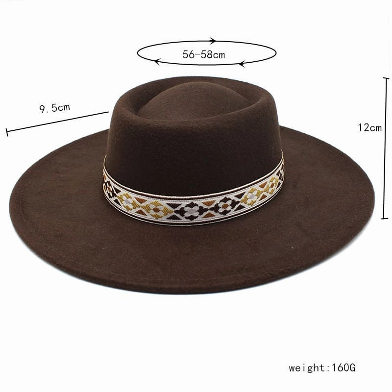 Zurich Wide Brimmed Porkpie Hat